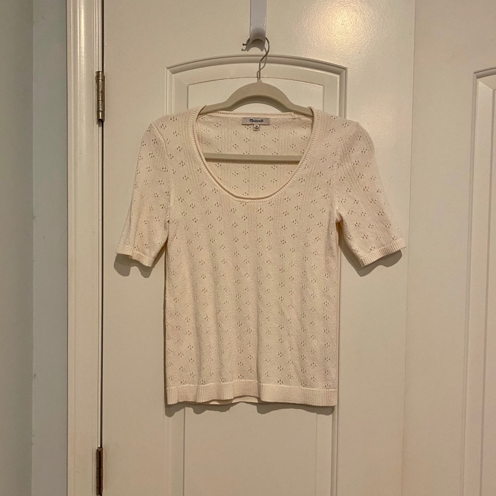 Madewell Ivory Cotton Sweater